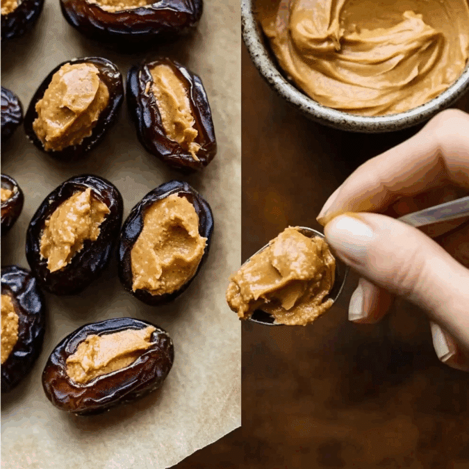 How to make dates stuffed with peanut butter